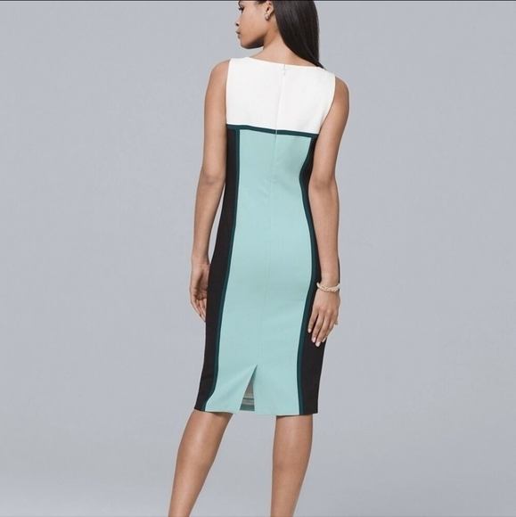 Whbm Sleeveless Color-block Sheath Dress Size: 0 - Picture 3 of 14
